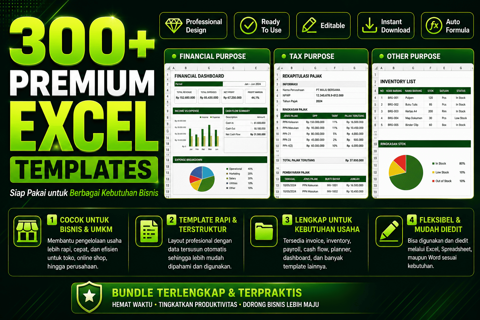 300+ Premium Excel Templates